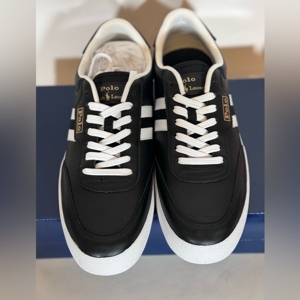 NIB Polo Ralph Lauren Men's Court Retro Leather Sneakers - Picture 8 of 8